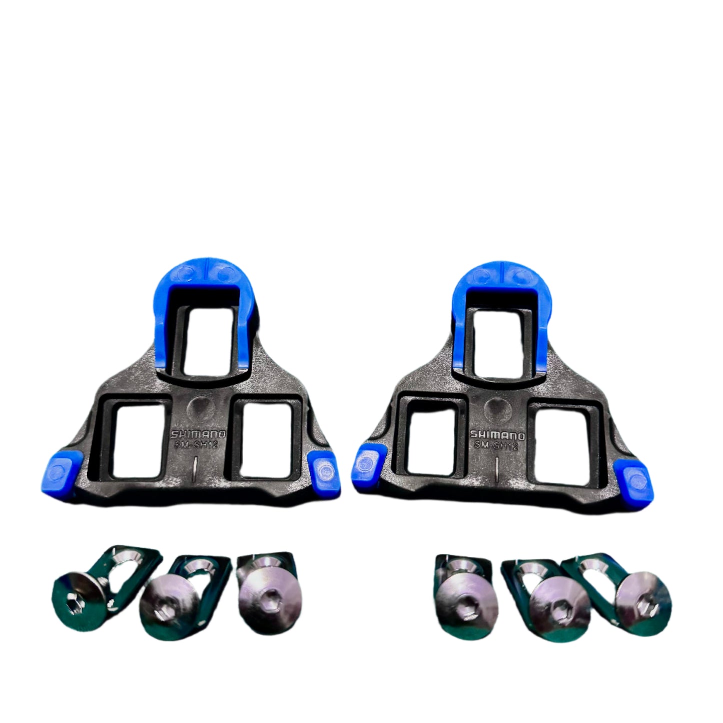 Shimano SM-SH12 SPD-SL 2-Degree Front-Center Pivot Mode Cleats (Blue)