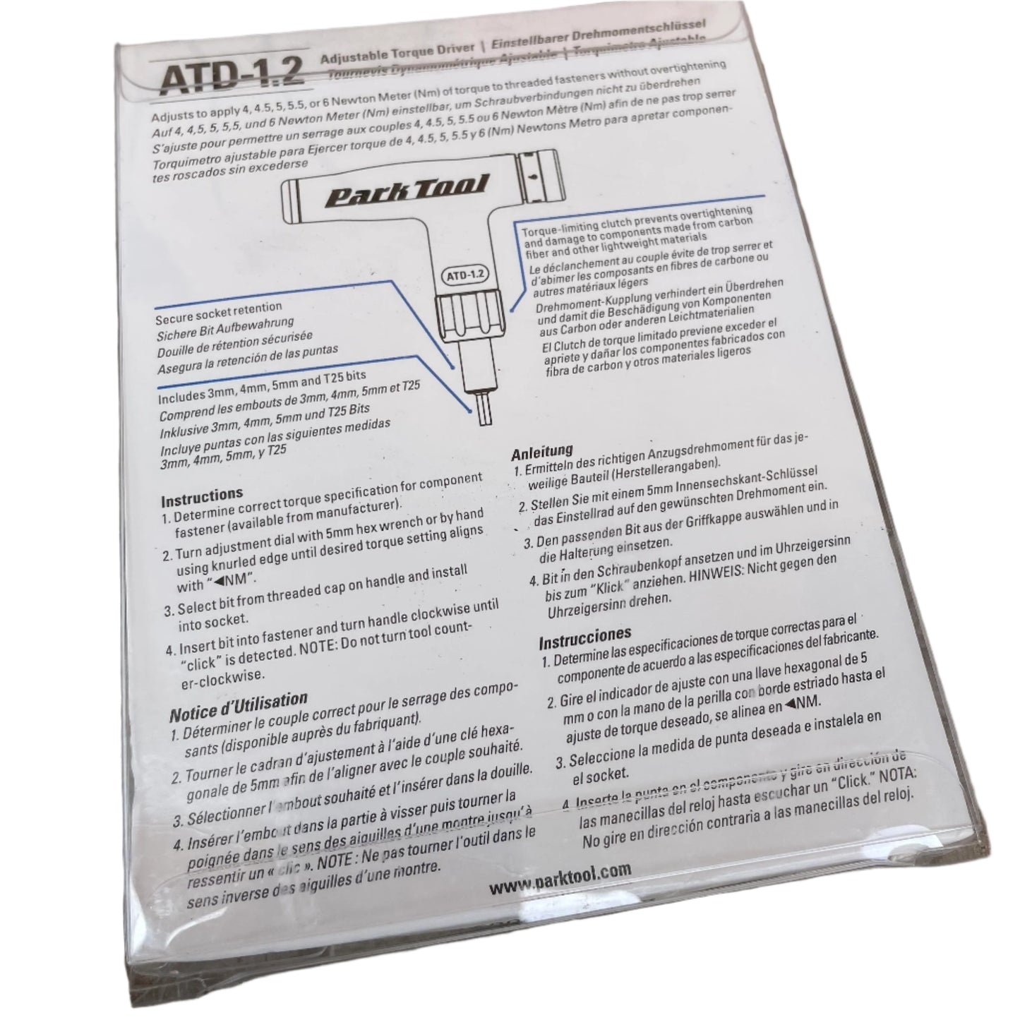 Parktool Torque Driver ATD 1.2