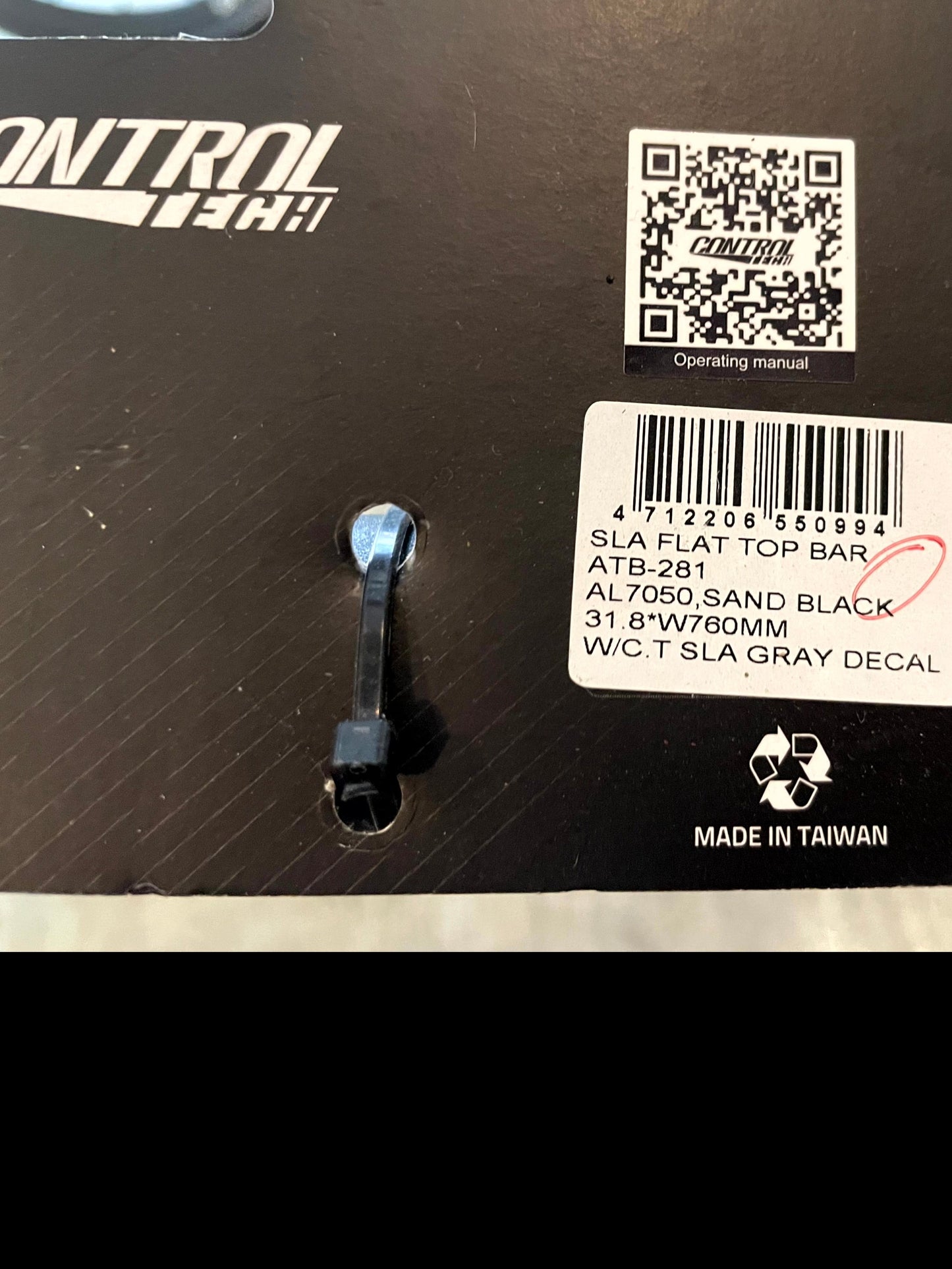 Controltech SLA Flat Handlebar 31.8x780mm Aluminum