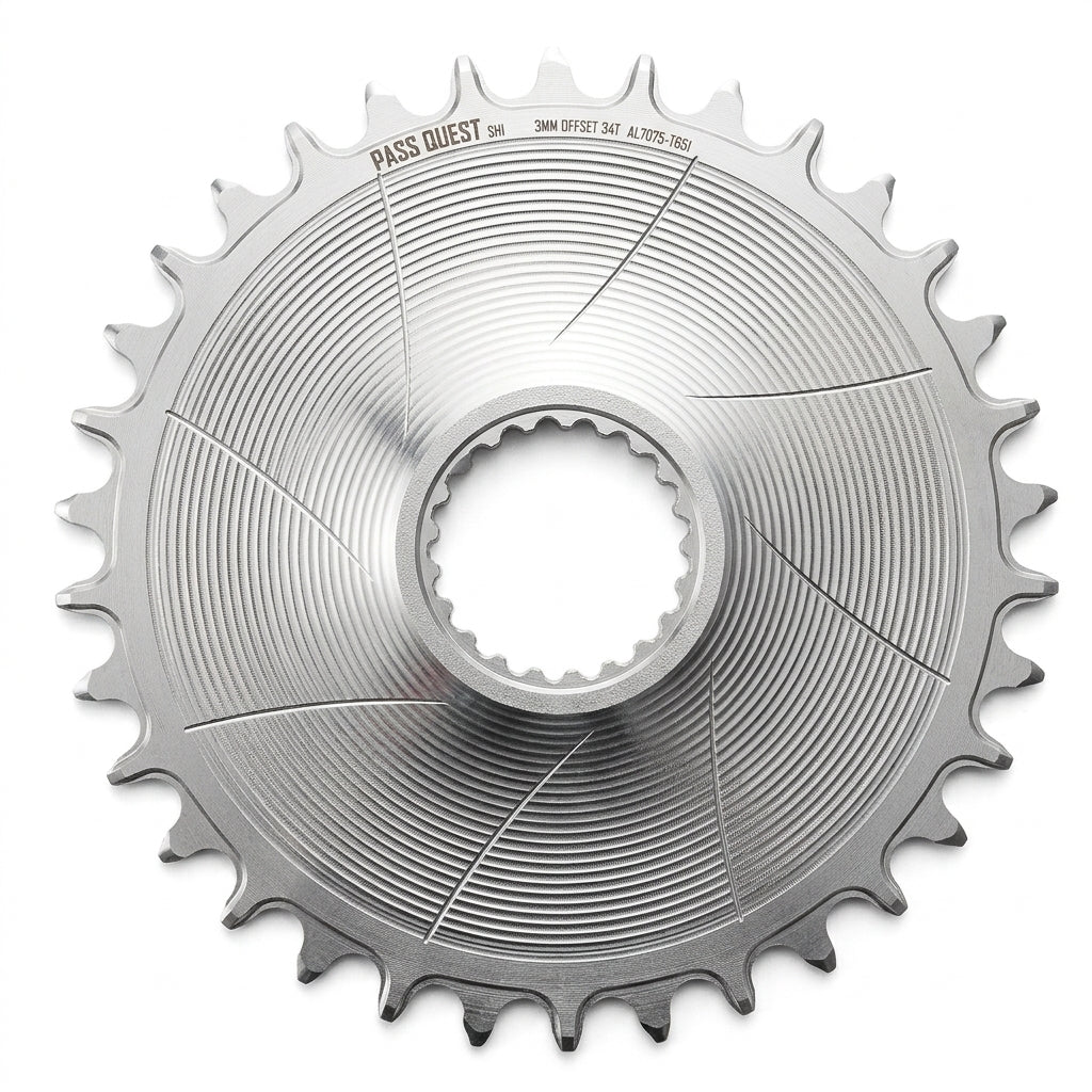 Passquest Sprill Shimano Chain Ring 3mm Offset Aero Silver