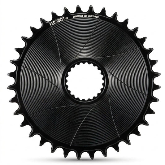 Passquest Sprill Shimano Chain Ring 3mm Offset Aero Black